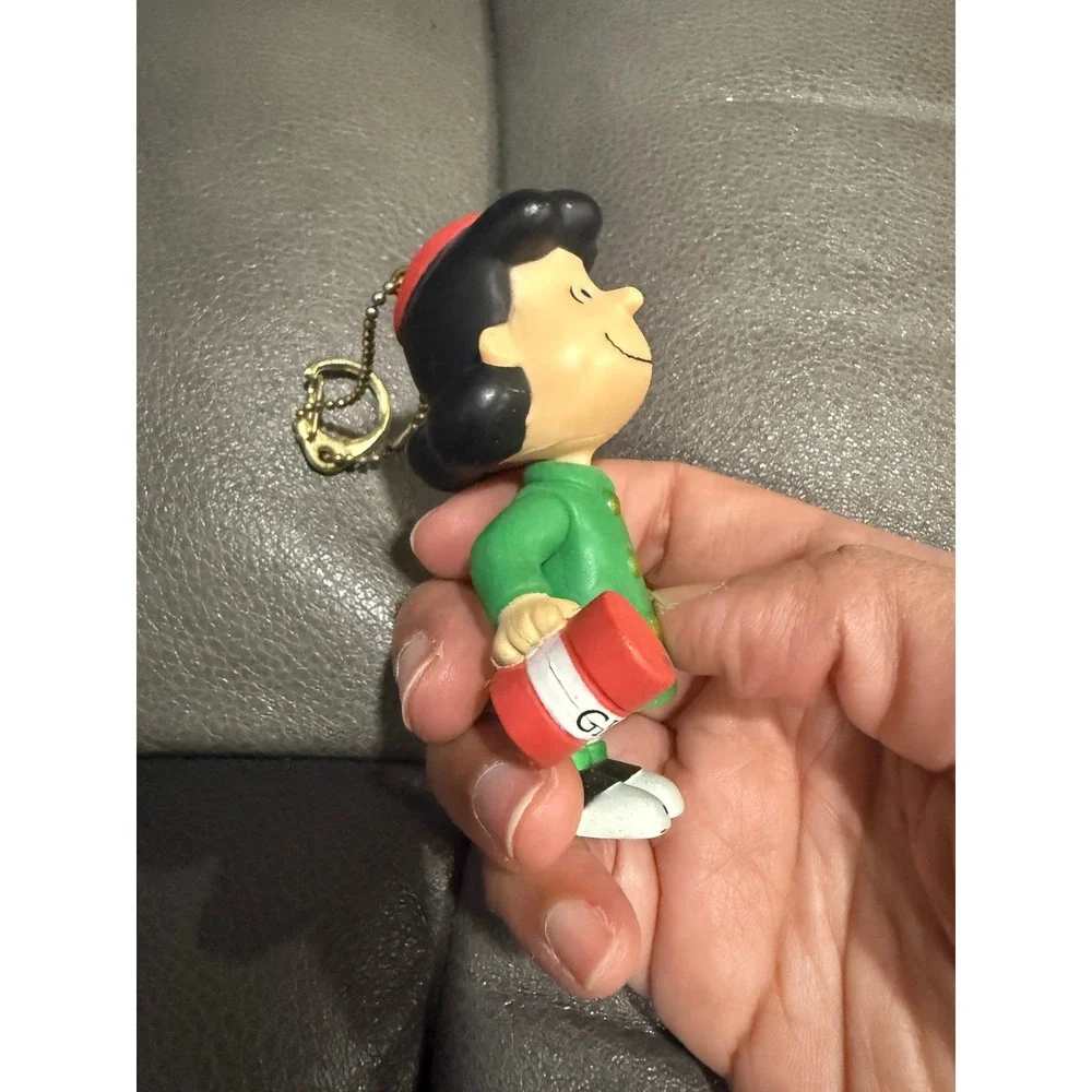 Peanuts Lucy Van Pelt Keychain Charm Red Boxing Glove‎ Toy Figure